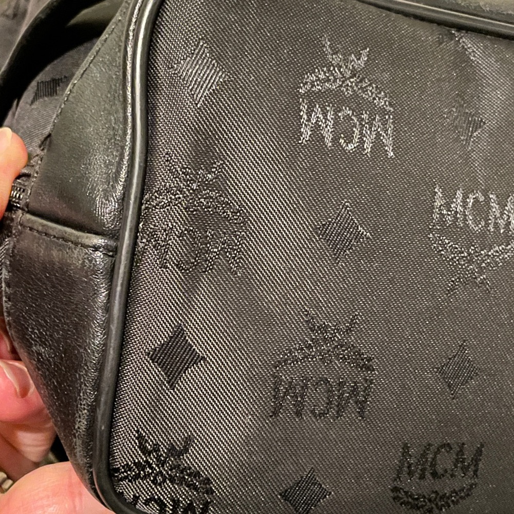 MCM Black Monogram Backpack with Gold-Tone Hardware - Picture 13 of 13